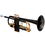 Melhart MTRS370B Pro Trumpet "B" Style - Black Lacquer
