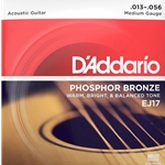 D'Addario EJ17 Phosphor Bronze Acoustic Guitar Strings - .013-.056 Medium