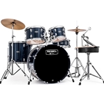 Mapex RB5294FTCYB Rebel 5-Piece Drum Set with Hardware, Cymbals -Royal Blue