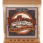 Ernie Ball 2146 Earthwood Phosphor Bronze Acoustic Guitar Strings - .012-.054 Medium Light