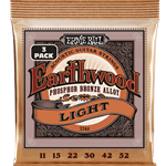 Ernie Ball 3548 Earthwood Phosphor Bronze Acoustic Guitar Strings - .011-.052 Light Factory (3-pack)