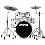 Sonor AQ1 Studio 5-piece Shell Pack with Hardware - Piano White