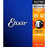 Elixir 12002 Nanoweb Electric Guitar Strings - .009-.042 Super Light