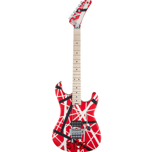 Melhart Music Center - EVH Striped Series 5150 - Red, Black and White(B  -Stock)