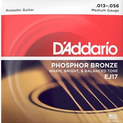 D'Addario EJ17 Phosphor Bronze Acoustic Guitar Strings - .013-.056 Medium