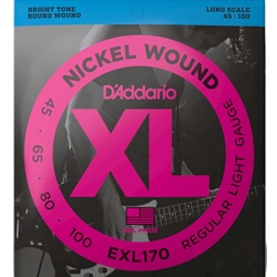 D'Addario EXL170 Nickel Wound Bass Guitar Strings - .045-.100 Regular Light Long Scale