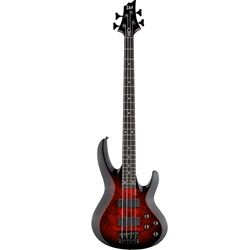 ESP LTD B-204DX Electric Bass Guitar - Red Burst