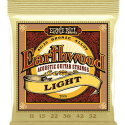 Ernie Ball 2004 Earthwood 80/20 Bronze Acoustic Guitar Strings - .011-.052 Light