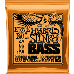 Ernie Ball 2833 Hybrid Slinky Nickel Wound Electric Bass Guitar Strings - .045-.105