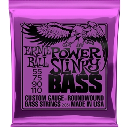 Ernie Ball 2831 Power Slinky Nickel Wound Electric Bass Guitar Strings - .055-.110