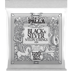 Ernie Ball Ernesto Palla Nylon Classical Guitar Strings - Black & Silver