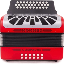 Hohner Compadre Diatonic Accordion - Keys of E/A/D - Red
