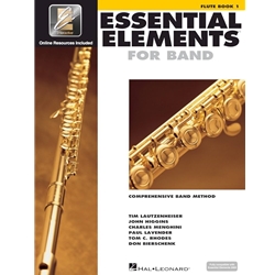 Essential Elements for Band Flute Book 1 with Eei Beginner Flute Sheet Music and Online Resources Hal Leonard Instruction, (Paperback)
