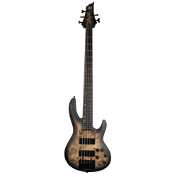 ESP LTD B-5 Ebony Bass Guitar - Charcoal Burst Satin