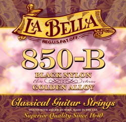 La Bella LB850B Concert (Black Trebles/Golden Basses)