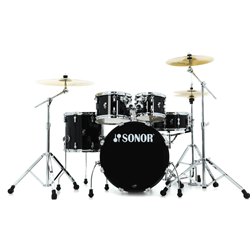 Sonor AQ1 Studio 5-piece Shell Pack with Hardware - Piano Black