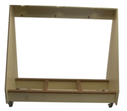 Three Unit Bass Storage Rack - ALMOND