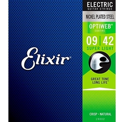 Elixir 19002 Optiweb Electric Guitar Strings - .009-.042 Super Light